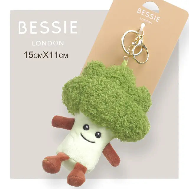 Bessie London Plush Broccoli Bag Charm