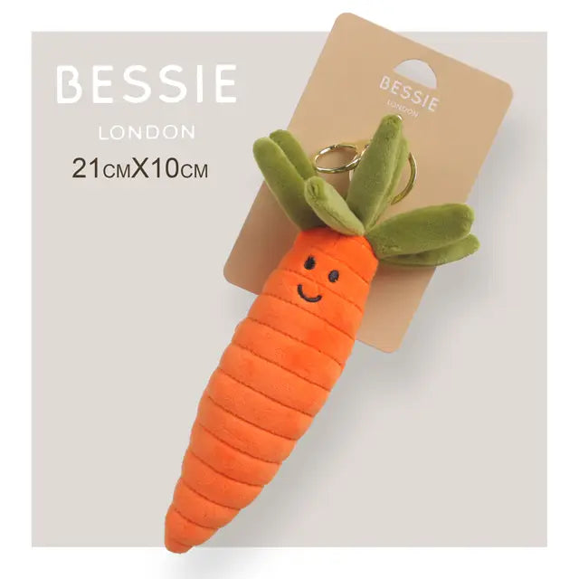 Bessie London Plush Carrot Bag Charm