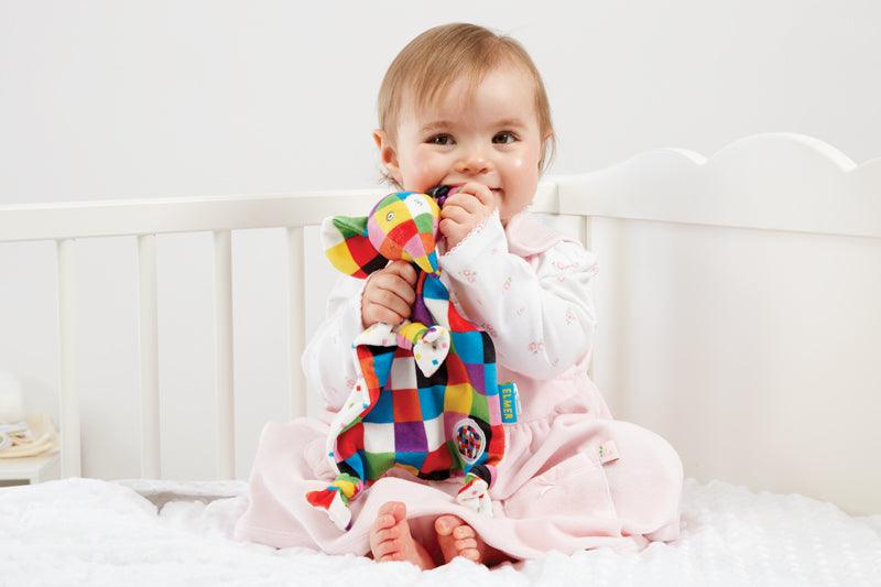 This cute Elmer Comfort Blanket is made from baby soft plush to ensure it is as gentle as can be against baby's skin. Sold by Say It Baby Gifts