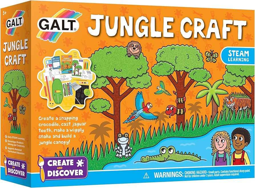 Galt Jungle Craft STEAM Set- build a jungle canopy in this fun STEAM craft set. Sold by Say it Baby Gifts