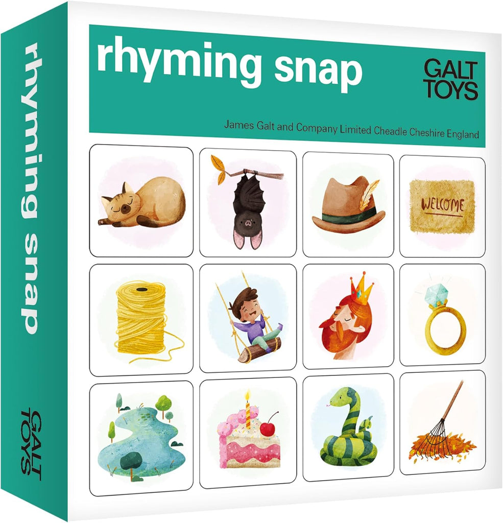 Galt Toys 'rhyming snap' educational game box with illustrations on a white background