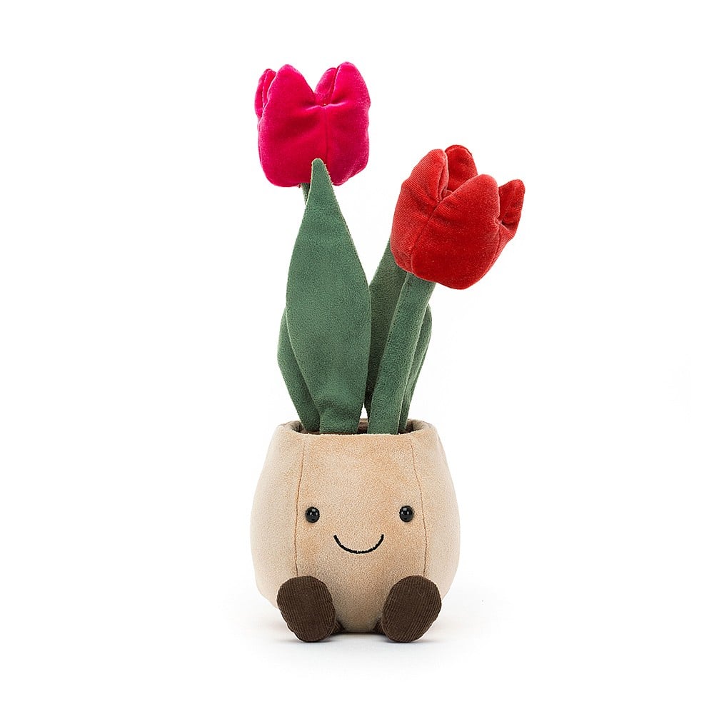 Jellycat Amuseable Tulip Pot - Enjoy some springtime happiness anytime of the year with the gorgeous Jellycat Amusesable Tulip Pot. Sold by Say It Baby Gifts