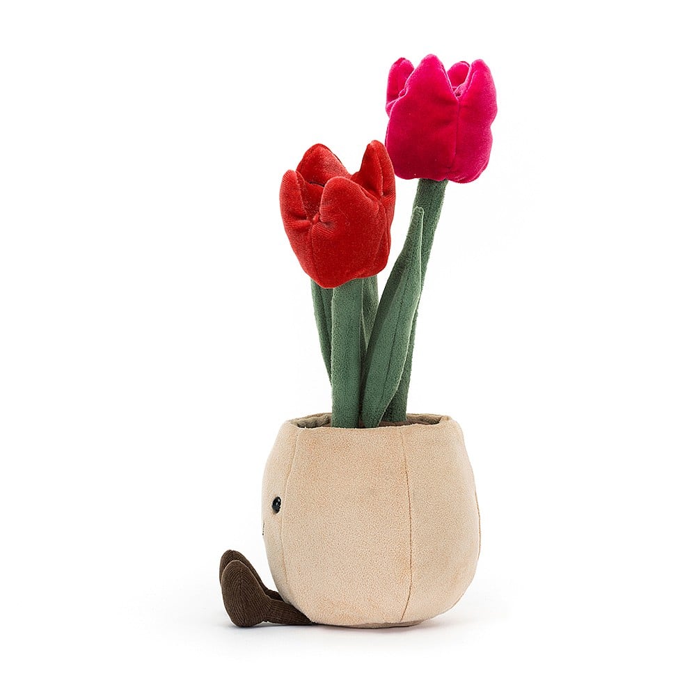 Jellycat Amuseable Tulip Pot - Enjoy some springtime happiness anytime of the year with the gorgeous Jellycat Amusesable Tulip Pot. Sold by Say It Baby Gifts