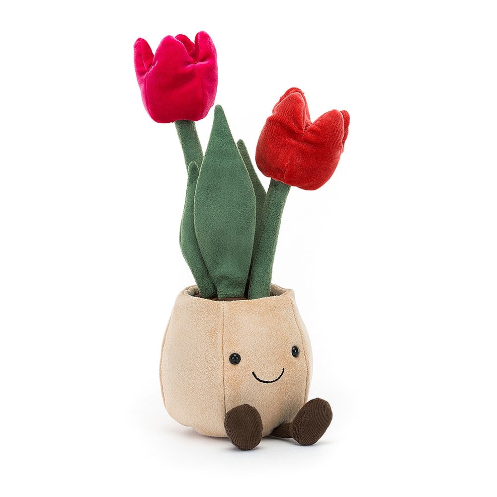 Jellycat Amuseable Tulip Pot - Enjoy some springtime happiness anytime of the year with the gorgeous Jellycat Amusesable Tulip Pot. Sold by Say It Baby Gifts