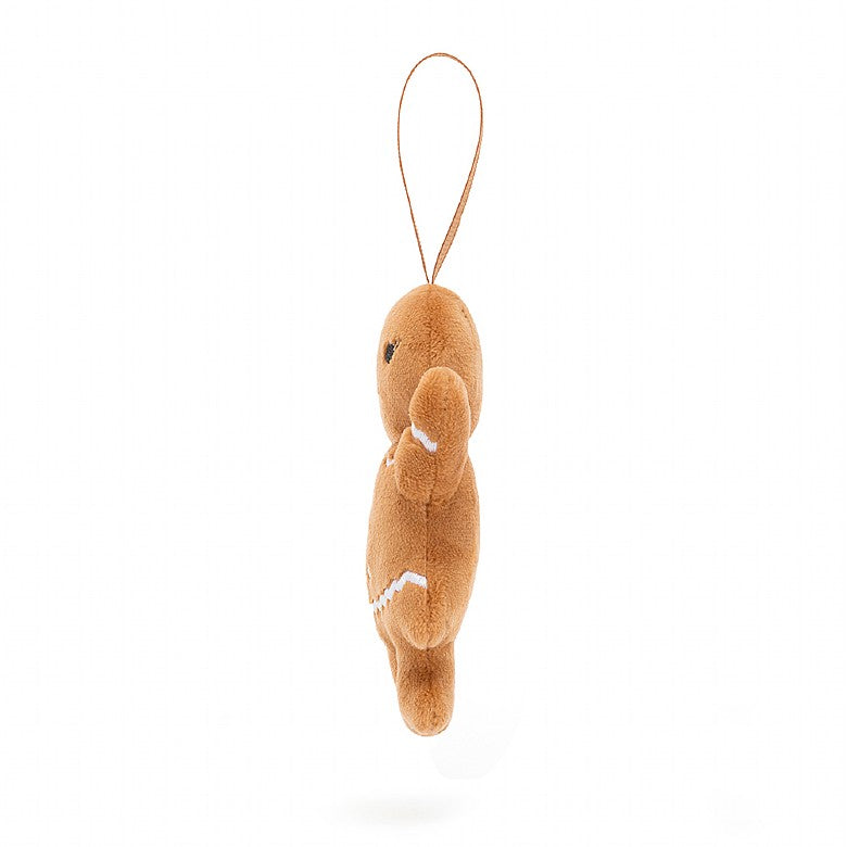Jellycat Festive Folly Gingerbread Ruby - this gorgeous little gingerbread pal is perfect for hanging! FFH6GW Sold by Say It Baby Gifts