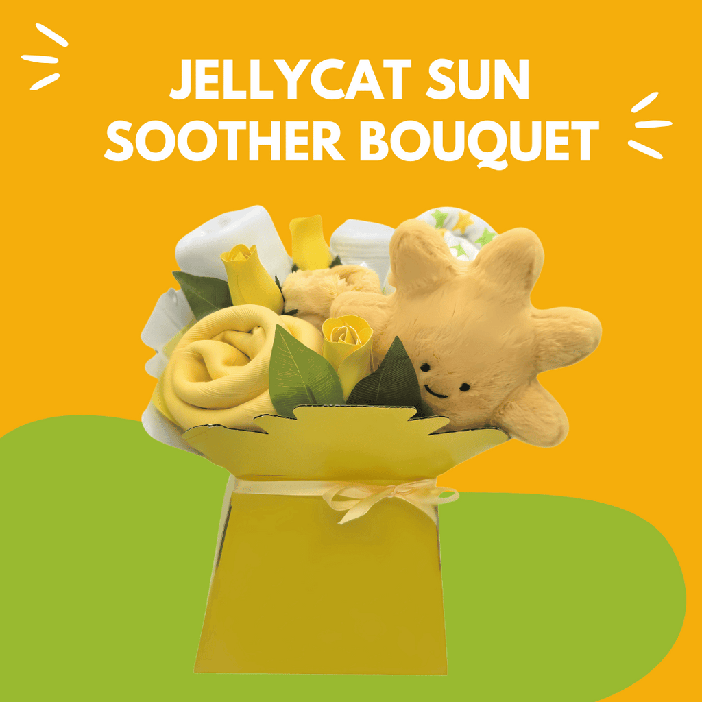  Jellycat Sunshine Baby Bouquet - a gorgeous bright unisex baby gift bouquet.
