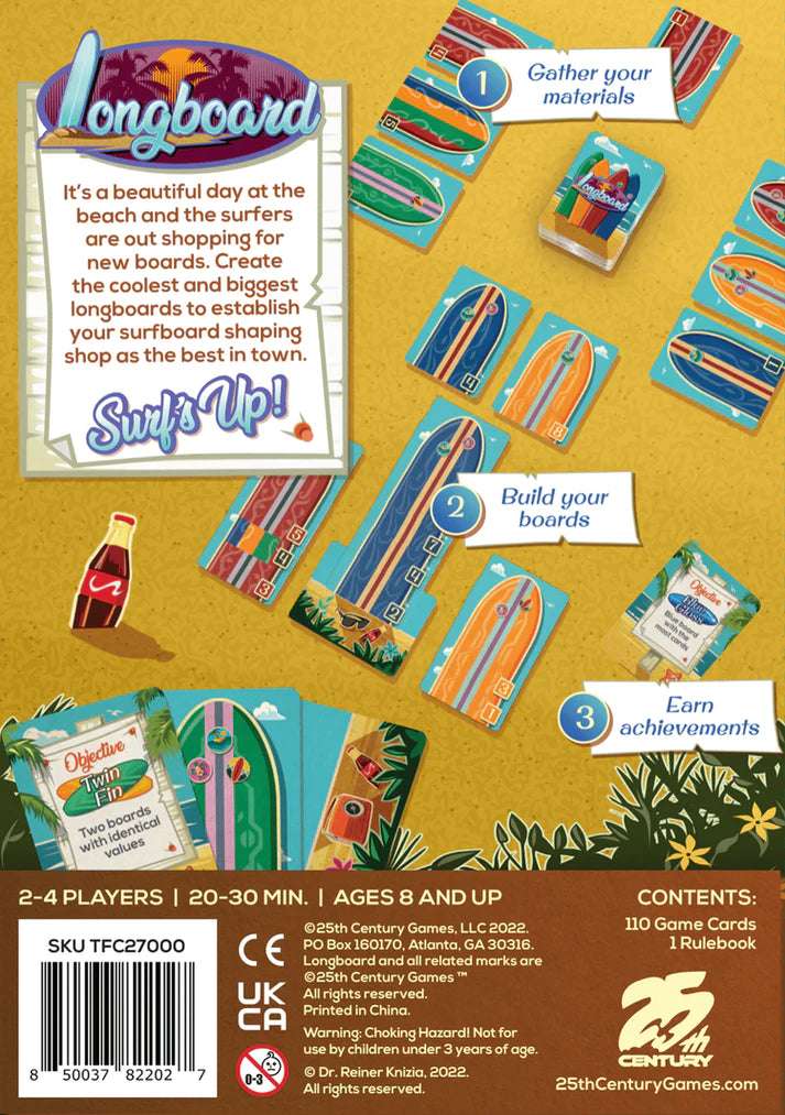 Longboard Card Game by Reiner Knizia. Sold by Board Hoarders