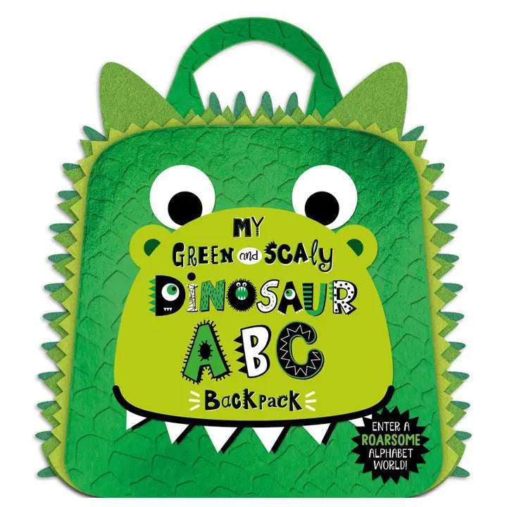 Meet the perfect buddy for your little explorer- My Green and Scaly Dinosaur ABC backpack.