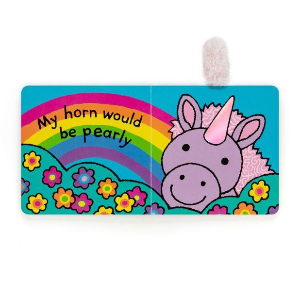 Jellycat If I Were A Unicorn Board Book - open rainbow colour