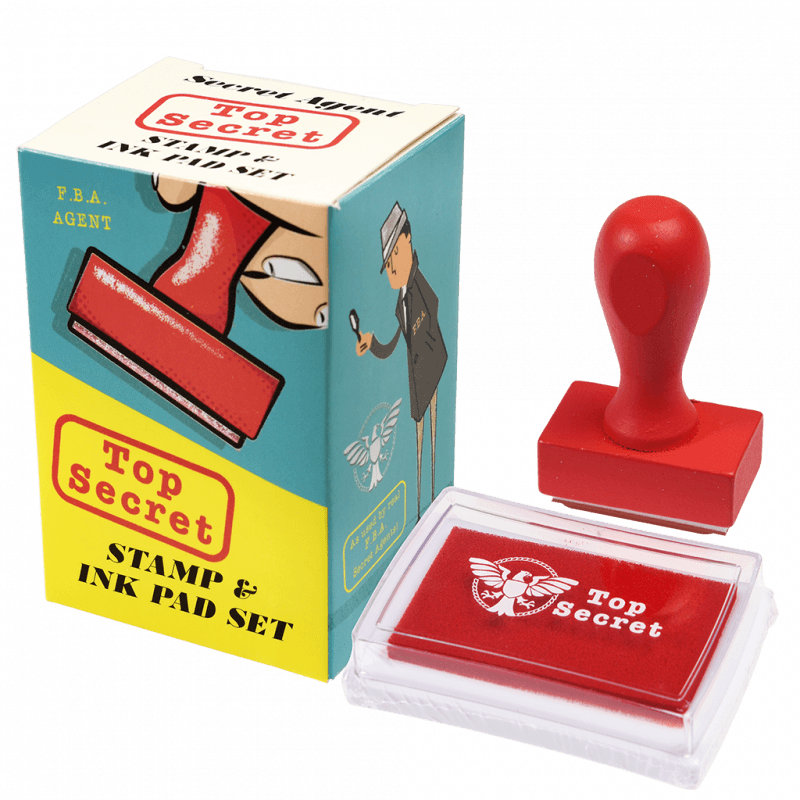 Rex London Top Secret Stamp And Ink Set. Sold by Say It Gifts