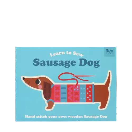 Rex London Learn To Sew Wooden Hand-Stitch Set - Sausage Dog