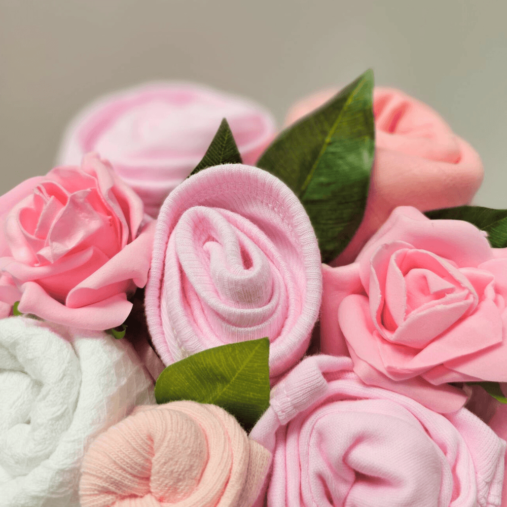 Say It Baby - Baby Girl Clothes Bouquet. Unique Baby Girl Gift