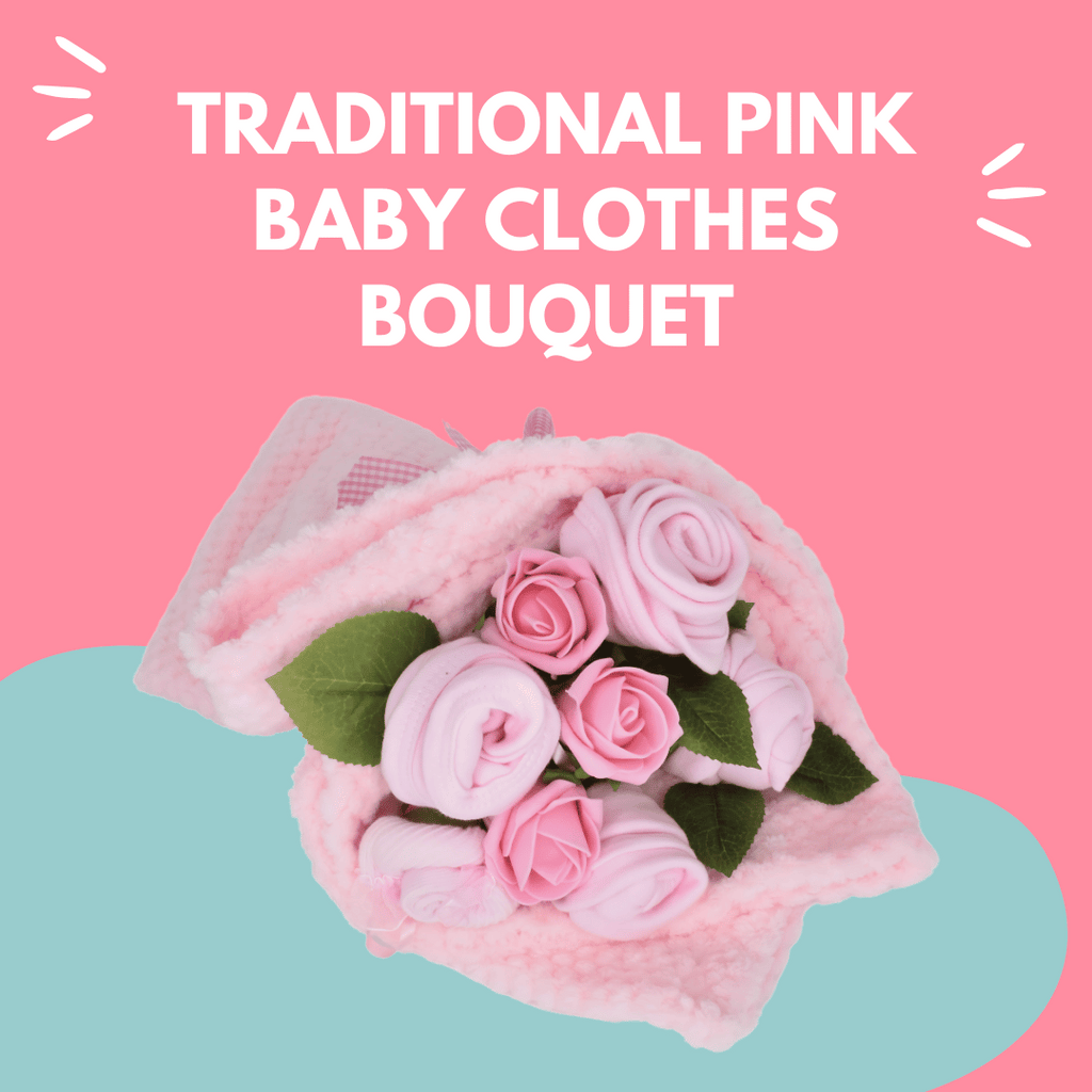 Traditional Pink New Baby Gift Bouquet