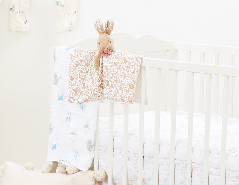 This Signature Flopsy Bunny Comfort Blanket is made from soft plush and is based on the character in from endearing Beatrix Potter tales. Sold by Say It Baby Gifts