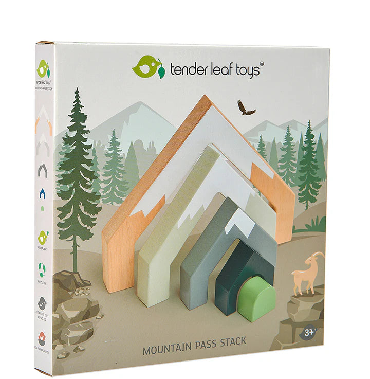Tender Leaf Mountain Stack - Box of Tender Leaf Toys Mountain Pass Stack toy set with forest design