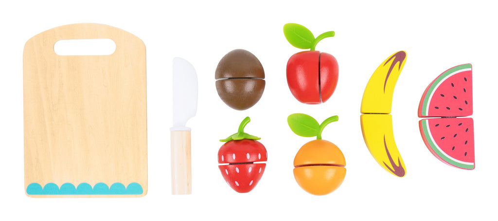 Slice up some fun with this Tooky Toy Wooden Cutting Fruits Set! Sold by Say It Baby Gifts