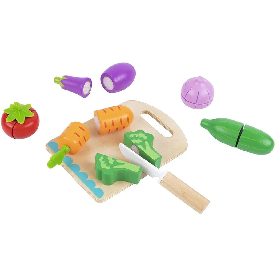 Slice up some fun with this Tooky Toy Wooden Cutting Vegetables Set! Sold by Say It Baby Gifts
