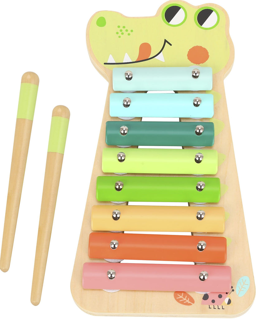 Tooky Toy Wooden Xylophone - a colourful and fun way of introducing music to young kids! Sold by Say It Baby Gifts
