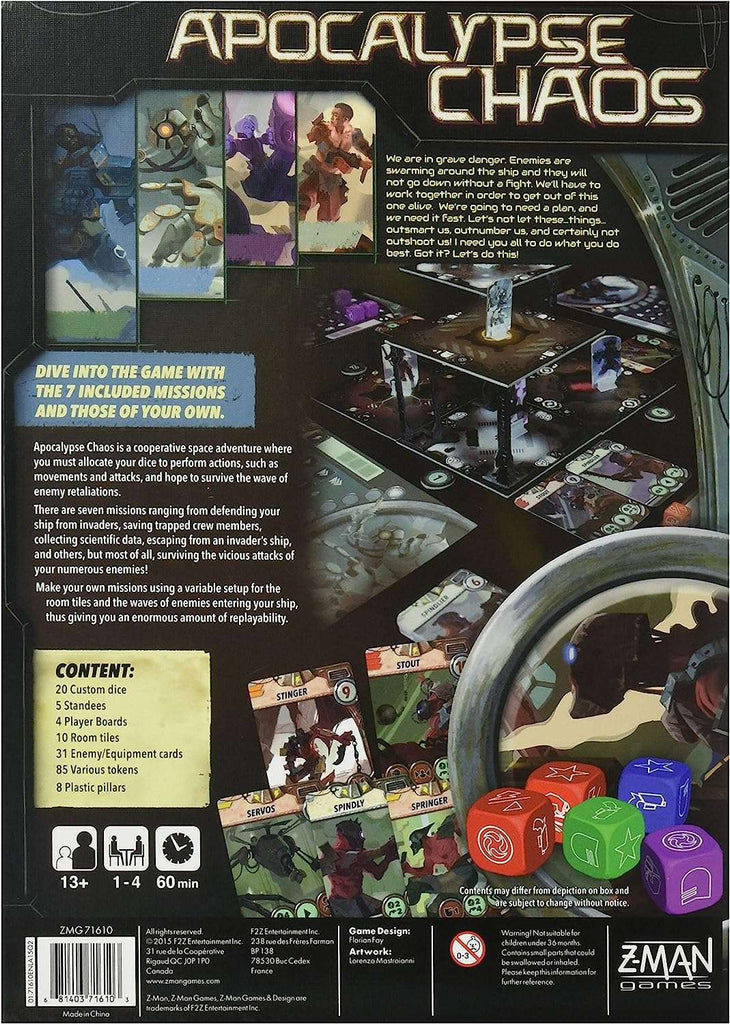 Apocalypse Chaos cooperative game by ZMan Games. Sold by Board Hoarders