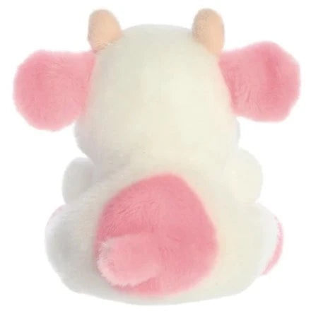 Aurora Palm Pals Belle Strawberry Cow Soft Toy - a gorgeous collectable little toy that will fit perfectly in your palm! Back.
