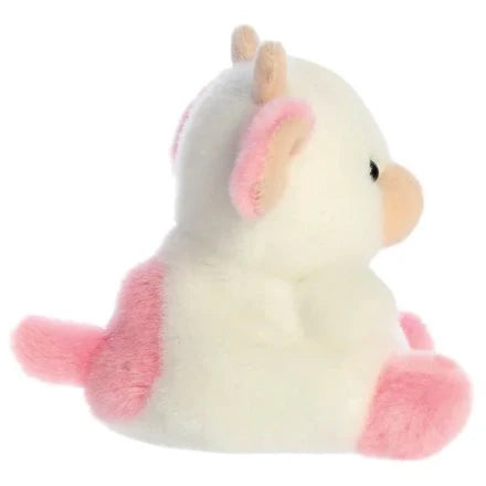 Aurora Palm Pals Belle Strawberry Cow Soft Toy - a gorgeous collectable little toy that will fit perfectly in your palm! Side