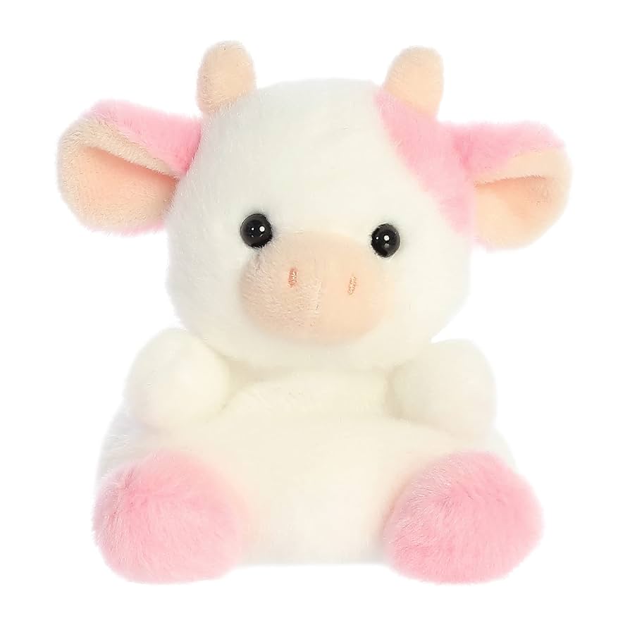 Aurora Palm Pals Belle Strawberry Cow Soft Toy - a gorgeous collectable little toy that will fit perfectly in your palm!