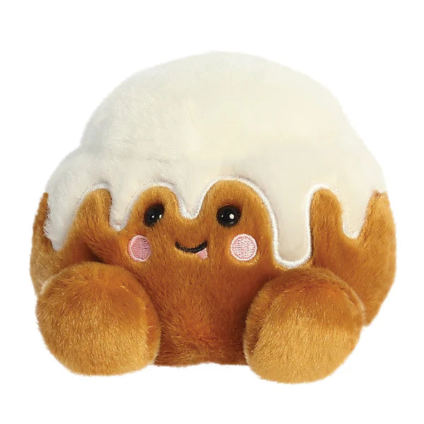 Aurora Palm Pal Sugary Cinnamon Roll Soft Toy - a gorgeous collectable little toy that will fit perfectly in your palm! with pink cheeks
