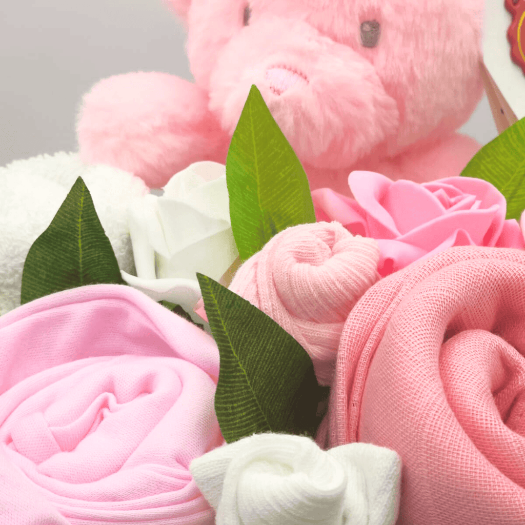 Say It Baby - Baby Girl Clothes Flower Box - closeup