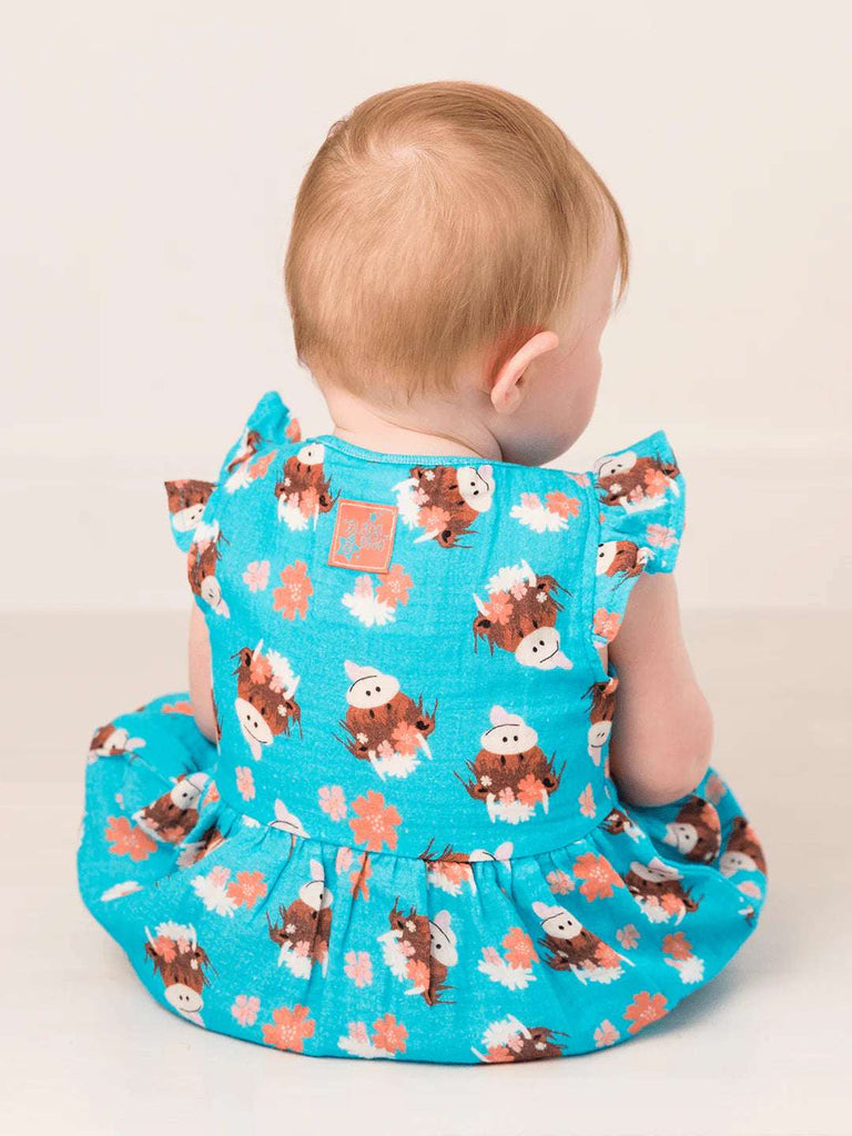 Blade & Rose Bonnie Highland Cow Summer Dress - back of dress