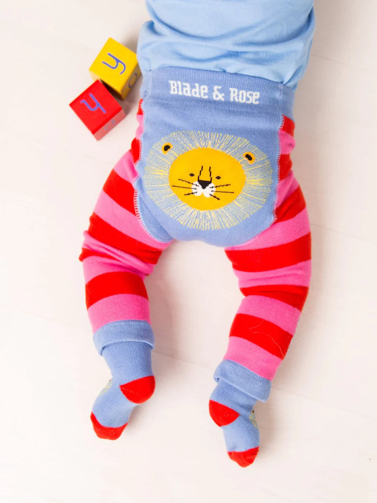 Blade & Rose Hot Jungle Leggings - bold, bright and fun! These fab leggings are hot pink and red in colour and feature a vibrant lion design on the bottom! 