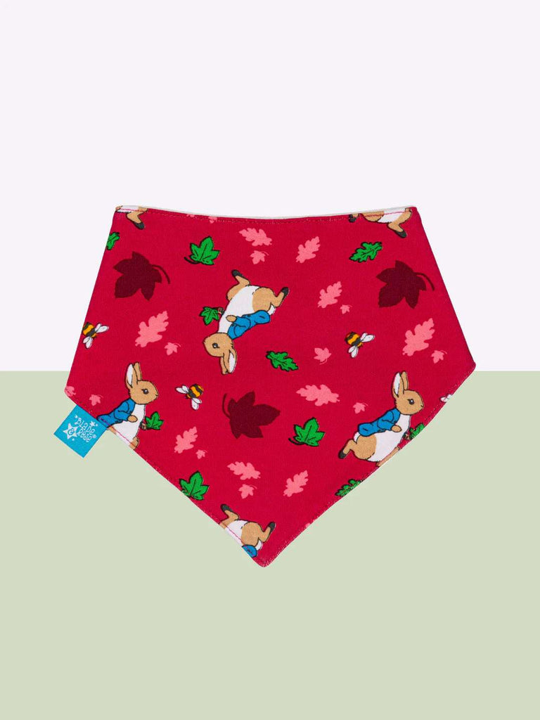 Blade & Rose Peter Rabbit Autumn Leaf Bib - bold, bright and fun! This gorgeous bandana bib in deep pink features an adorable Peter Rabbit design.