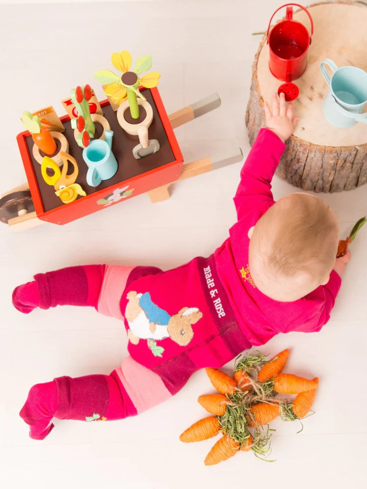 Blade & Rose Peter Rabbit Autumn Leaf Leggings - bold, bright and fun! Sold by Say It Baby Gifts