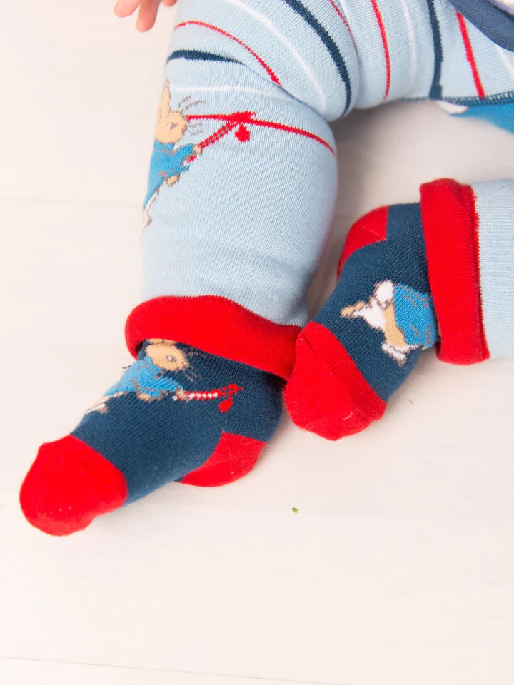 Blade & Rose Peter Rabbit Beatrix Potter Socks - bold, bright and fun! These gorgeous socks in navy blue and red have a gorgeous Peter Rabbit design.. Sold by Say It Baby Gifts