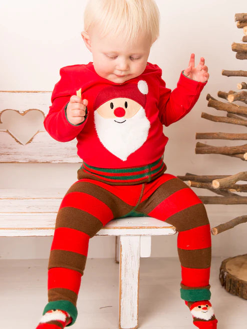 Blade & Rose Santa Top - bold, bright and fun! This gorgeous bright festive red top features a sweet fluffy Santa design.