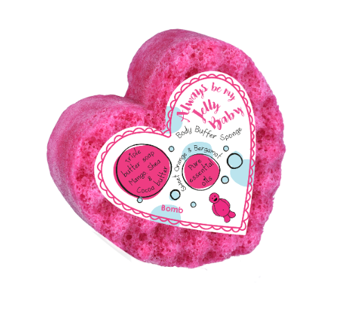 Bomb Cosmetics Always Be My Jelly Baby Body Buffer - made with pure essential oils. Sold by Say It Baby Gifts