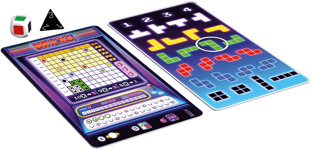 Brikks is a thrilling, Tetris-style tabletop game with each player trying to place falling blocks into their grid to score the most points.
