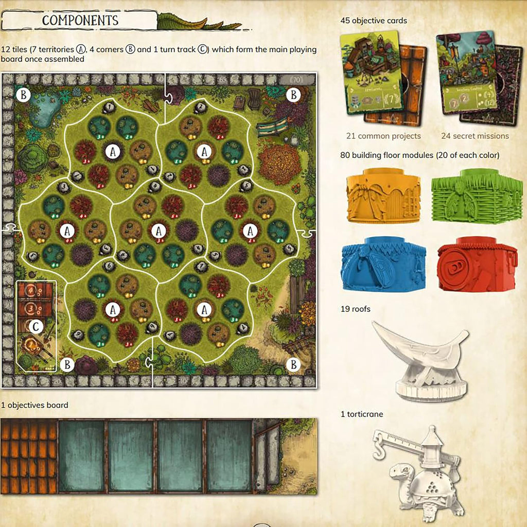 Garden Nation Board Game - list of components