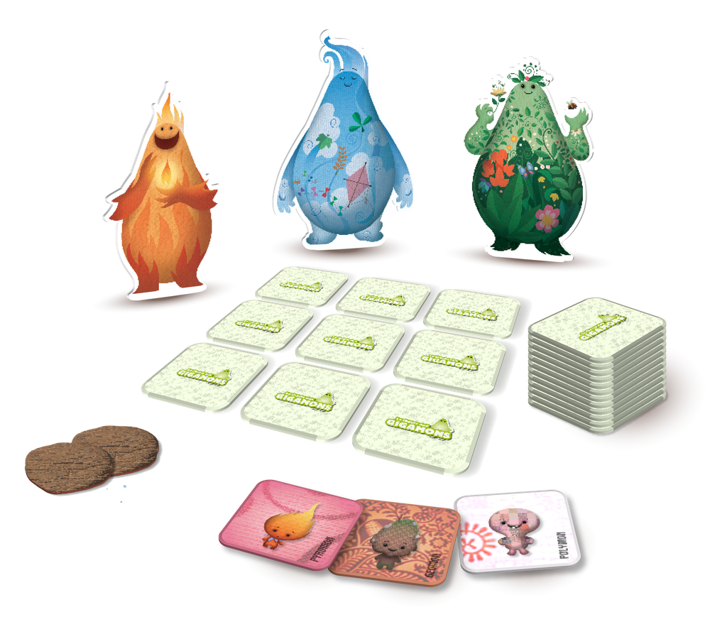 Gigamons memory game for kids age 5 and up. Studio H. Monster characters