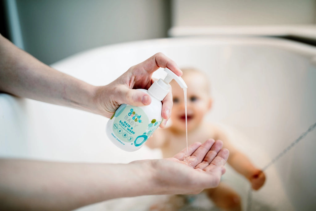 Good Bubble Baby Hair &amp; Body Wash - made with soothing cucumber and aloe vera to help cleanse and hydrate delicate baby skin. 250ml.