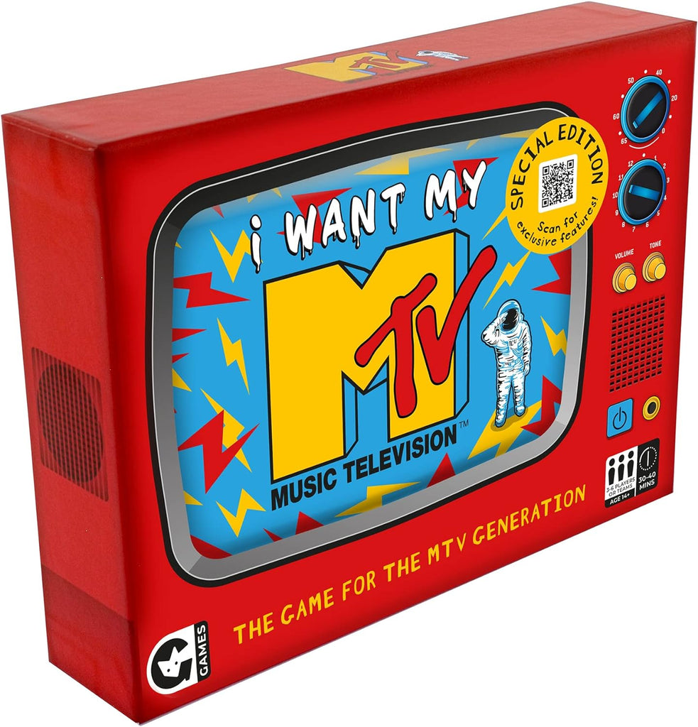 I want my MTV music television card game. Revist the 80's, 90's and 00's in this nostalgic MTV trivia game. 