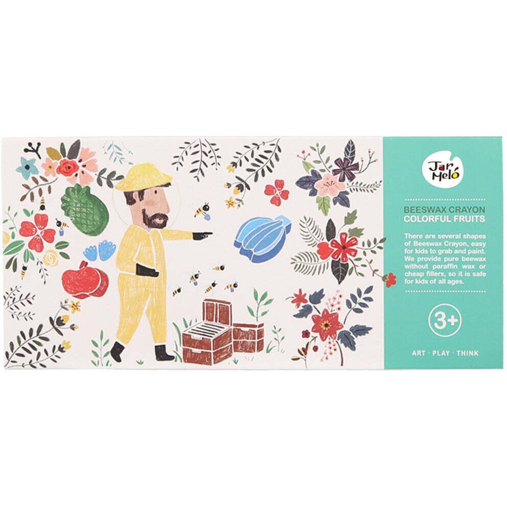 Jar Melo's colorful and fun fruit-shaped beeswax crayons.