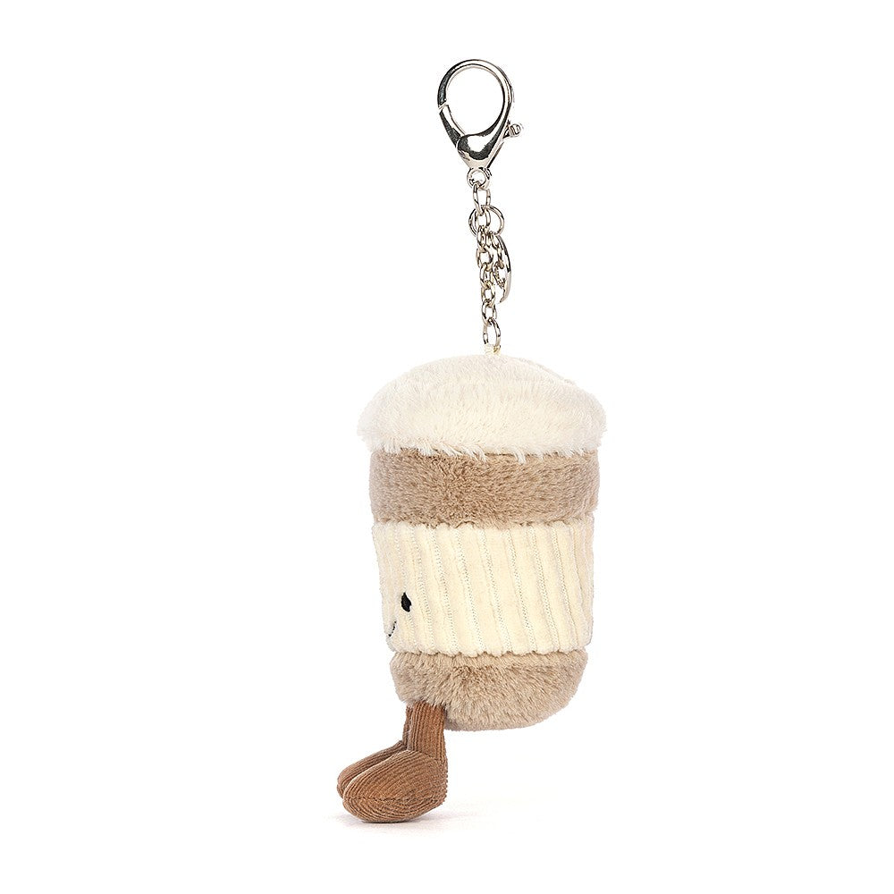 Jellycat Amuseable Coffee-To-Go Bag Charm. Sold by Say It Baby Gifts