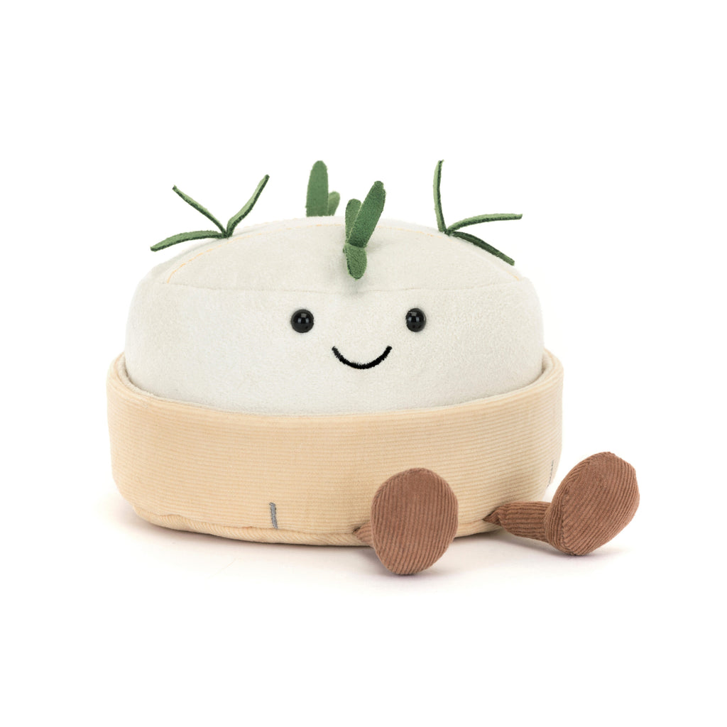 Jellycat Amuseable Camembert a2cam -  soft toy cheese iwith rosemary springs