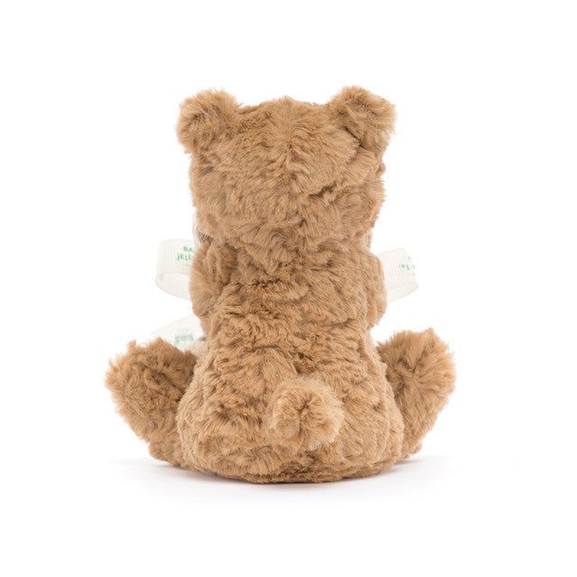 Jellycat Bartholomew Bear Soother STH4BAR. Sold by Say it Baby Gifts - back of bear