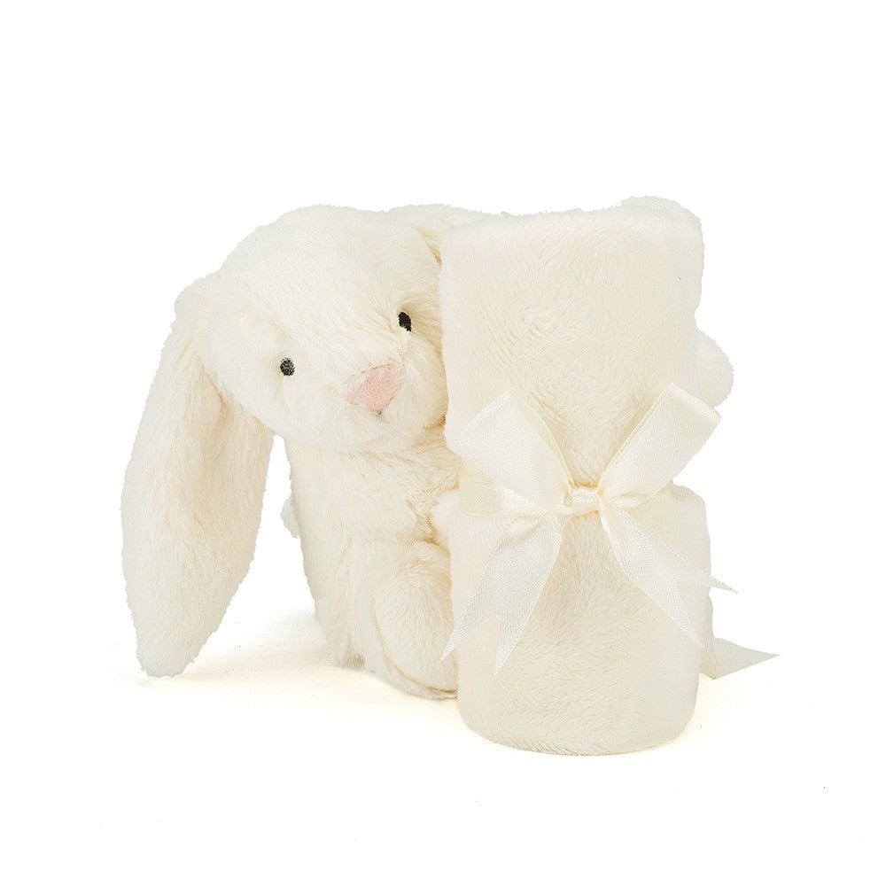 Jellycat Cream Bashful Bunny Soother - This cute soother blanket is a lovely comforter for baby to enjoy.  BB4BCNN