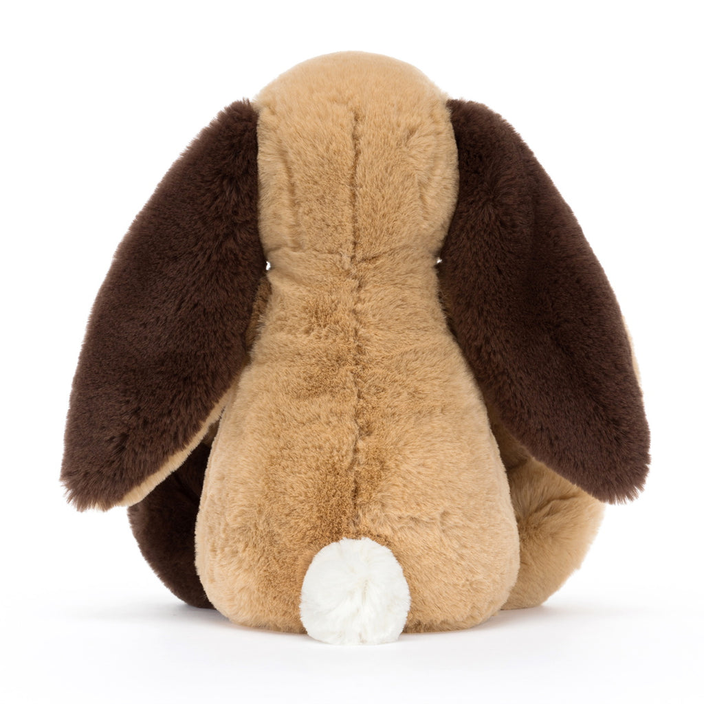 Jellycat Bashful Patchwork Brown Bunny (Medium) back of bunny