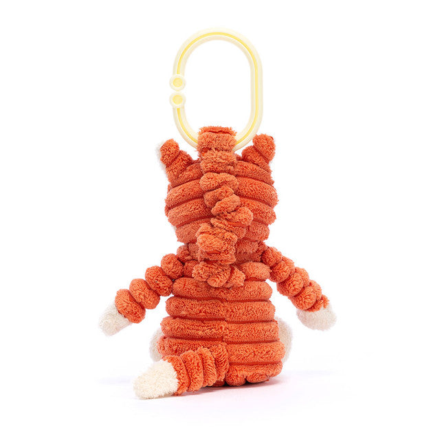 Jellycat Cordy Roy Baby Fox Jitter Toy - a soft and squashy orange fox with cream paws and chunky cordy body.  Sold by Say It Baby Gifts