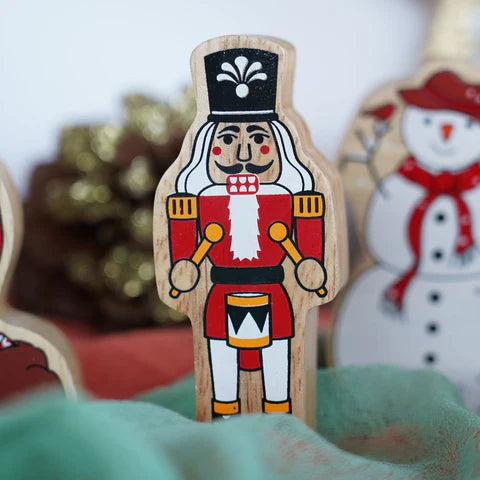 Lanka Kade Natural Red and White Nutcracker Wooden Toy
