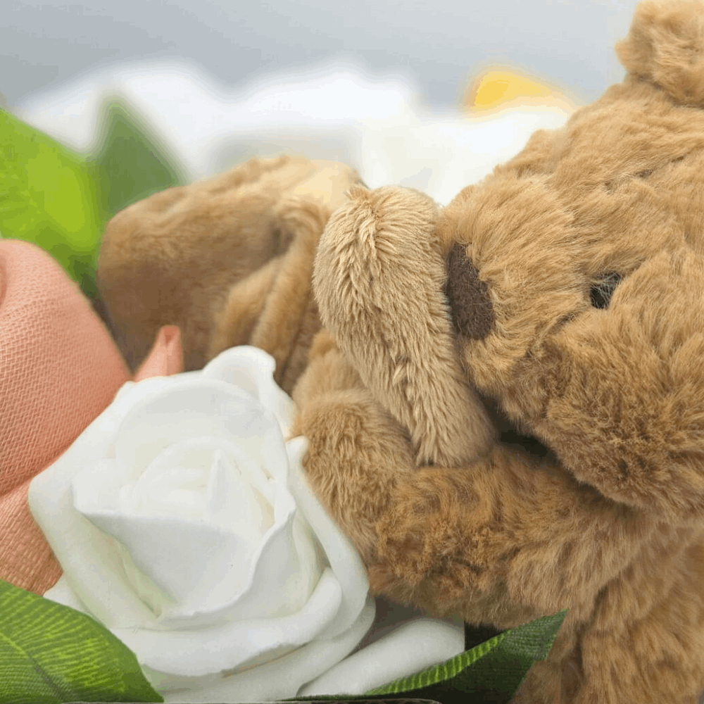 Limited Edition Jellycat Bartholomew Baby Bouquet - closeup