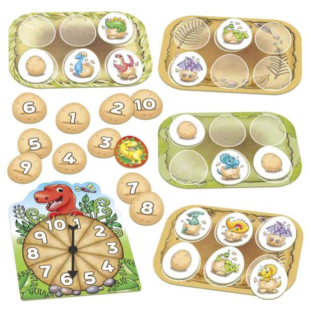 Orchard Dinosaur Number Eggs Game - components